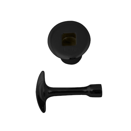 Westbrass 3/4" NPSM Gas Fire Pit and Fireplace Log Lighter Key Valve Trim Kit, Matte Black R500-62